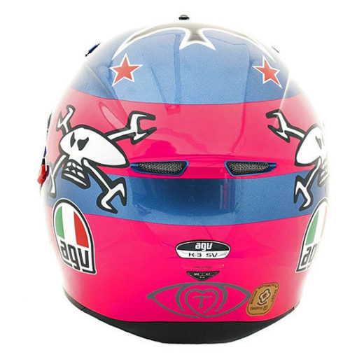 AGV K3 SV Full Face Motorcycle Helmet Guy Martin Britten Replica PinkBlue 222410082493 3