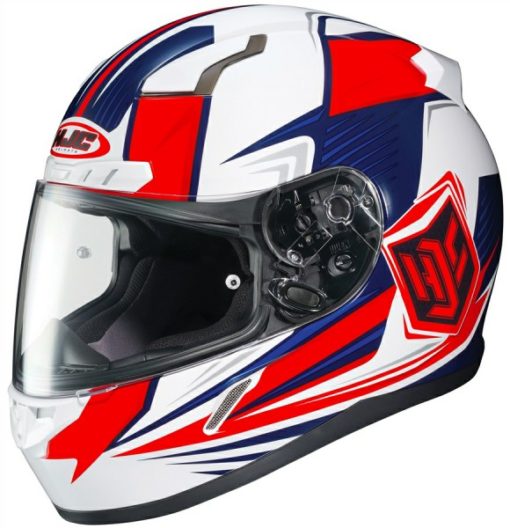 HJC CL 17 Striker MC1H Matt White Blue Red Full Face Helmet 1