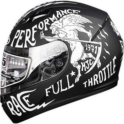 HJC CS 15 Rebel MC10F Matt Black White Full Face Helmet