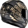 HJC CS 15 Rebel MC9F Matt Black White Full Face Helmet 2