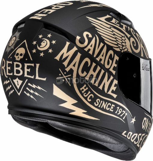 HJC CS 15 Rebel MC9F Matt Black White Full Face Helmet 2