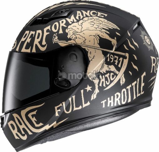 HJC CS 15 Rebel MC9F Matt Black White Full Face Helmet 3