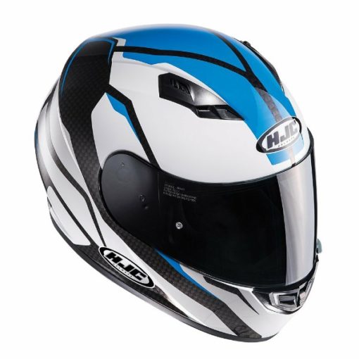 HJC CS 15 Sebka MC2 Matt White Black Blue Full Face Helmet 2