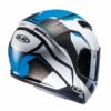 HJC CS 15 Sebka MC2 Matt White Black Blue Full Face Helmet 3
