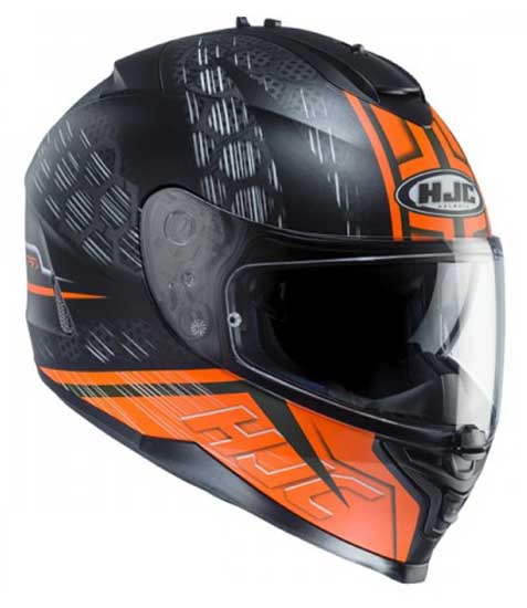 HJC IS 17 Enver MC6HSF Matt Black Orange Full Face Helmet