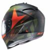 HJC IS 17 Enver MC7F Matt Black Army green Orange Full Face Helmet 2