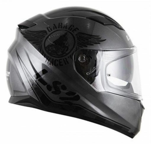 LS2 FF 320 Garage Matt Grey Black Full Face Helmet 1
