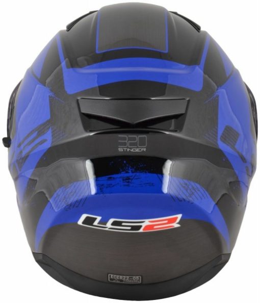 LS2 FF 320 Stinger Gloss Black Blue with Pumps Full Face Helmet 3