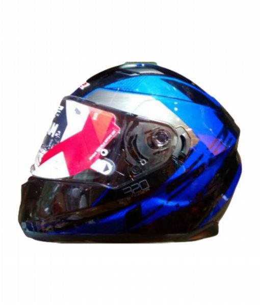 LS2 FF 320 Stinger Gloss Black Blue with Pumps Full Face Helmet