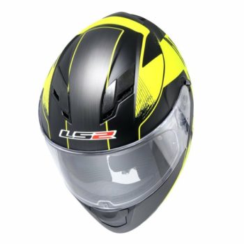 LS2 FF 320 Stinger Matt Black Fluorescent Yellow Full Face Helmet 2