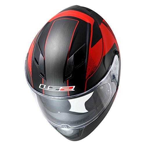LS2 FF 320 Stinger Matt Black Red Full Face Helmet 1