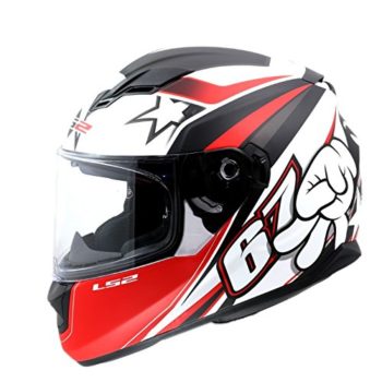 LS2 FF 320 Superstar Matt Red White Black Full Face Helmet 2