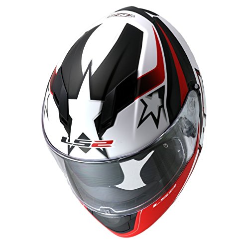 LS2 FF 320 Superstar Matt Red White Black Full Face Helmet 4