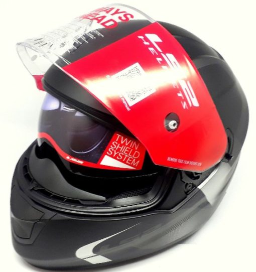 LS2 FF 320 Velvet Matt Black Grey Full Face Helmet 1