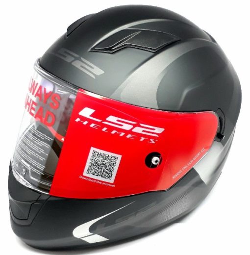 LS2 FF 320 Velvet Matt Black Grey Full Face Helmet 2
