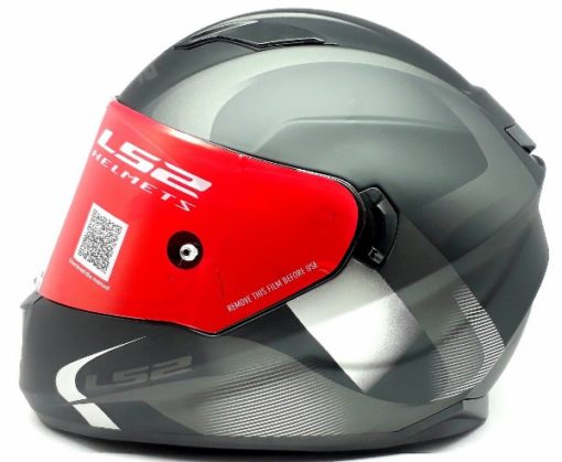 LS2 FF 320 Velvet Matt Black Grey Full Face Helmet 3