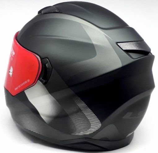 LS2 FF 320 Velvet Matt Black Grey Full Face Helmet 4