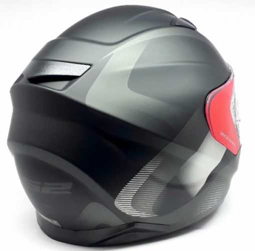 LS2 FF 320 Velvet Matt Black Grey Full Face Helmet 5
