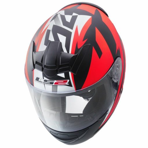 LS2 FF 352 Dyno Matt Black Red Full Face Helmet 2