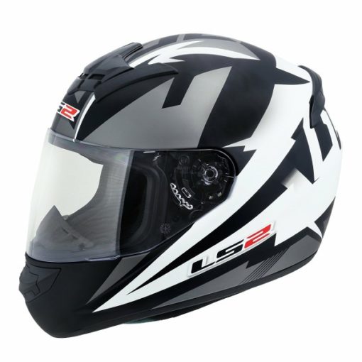 LS2 FF 352 Dyno Matt Black White Full Face Helmet 2