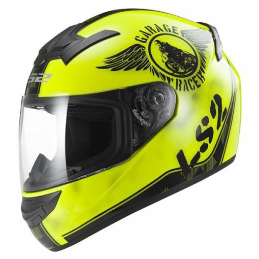 LS2 FF 352 Rookie Fan Matt Fluorescent Yellow Full Face Helmet 1