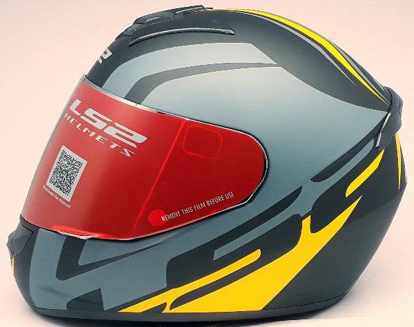 LS2 FF 352 Touring Matt Black Grey Orange Full Face Helmet 1