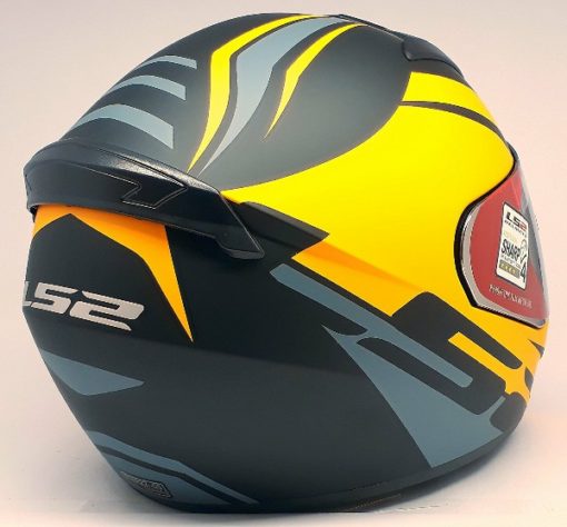 LS2 FF 352 Touring Matt Black Grey Orange Full Face Helmet 3