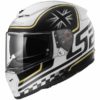 LS2 FF 390 Classic White Black Matt Full Face Helmet