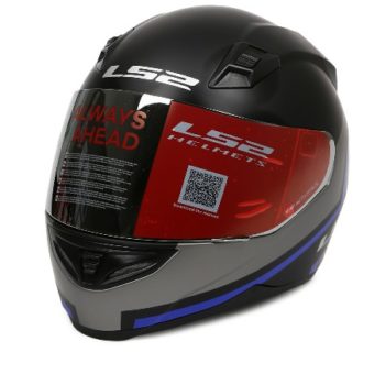LS2 FF 391 Piston Matt Black Blue Full Face Helmet 3