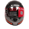 LS2 FF 391 Piston Matt Black Orange Full Face Helmet 2