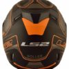 LS2 FF 391 Roller Matt Black Neon Orange Full Face Helmet 3