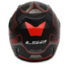LS2 FF 391 Roller Matt Black Red Full Face Helmet 4