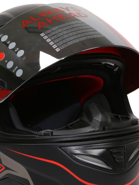 LS2 FF 391 Roller Matt Black Red Full Face Helmet 5