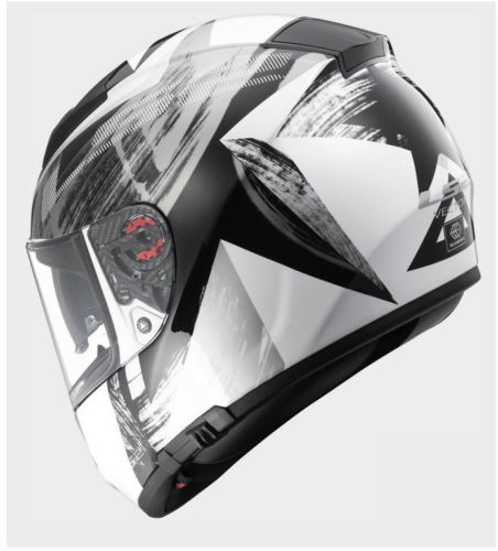 LS2 FF 397 Vector Matt White Black Silver Full Face Helmet 3