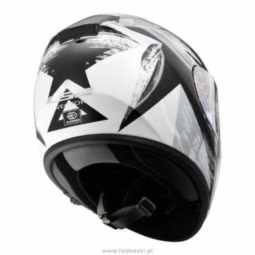 LS2 FF 397 Vector Matt White Black Silver Full Face Helmet 4