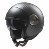 LS2 OF 597 Gloss Black Big Carbon Open Face Helmet