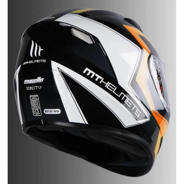 MT Mugello Direct Matt Orange Full Face Helmet Buy Online in India