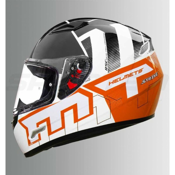 MT Mugello Strike Gloss Orange Full Face Helmet Buy Online in India