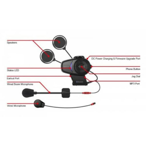 Sena 10S Motorcycle Bluetooth Communication System Dual Pack 6