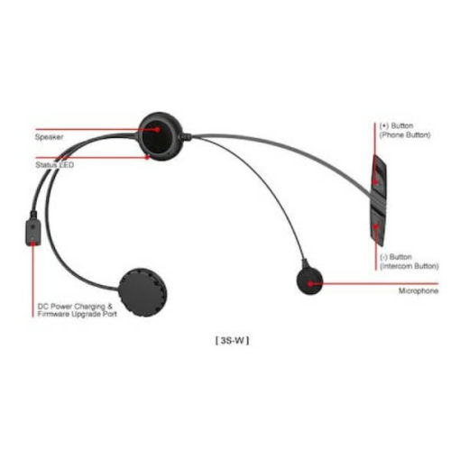 Sena 3S Bluetooth Headset Wired Microphone 4