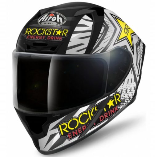 airoh valor rockstar helmet black white 1 800x800
