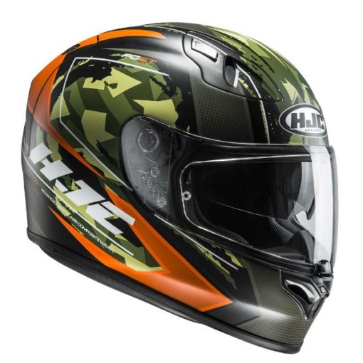 HJC FG ST Kume MC7SF Matt Black Orange Military Green Full Face Helmet