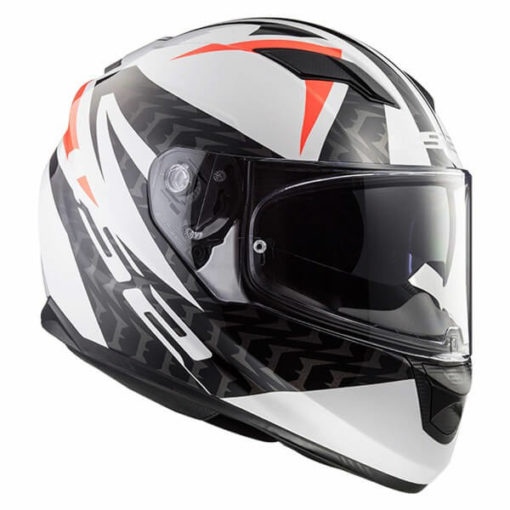 LS2 FF328 Stream Evo Commander Matt White Black Red Full Face Helmet 2