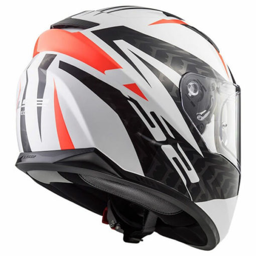 LS2 FF328 Stream Evo Commander Matt White Black Red Full Face Helmet 5