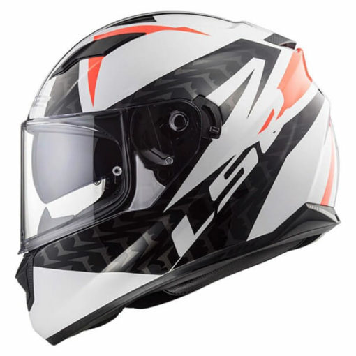 LS2 FF328 Stream Evo Commander Matt White Black Red Full Face Helmet