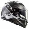LS2 FF328 Stream Evo Hype Matt Black White Titanium Full Face Helmet 4