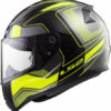 LS2 FF353 Rapid Carrera Matt Black H V Yellow Full Face Helmet 1