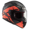 LS2 FF353 Rapid Deadbolt Matt Black Orange Full Face Helmet 4