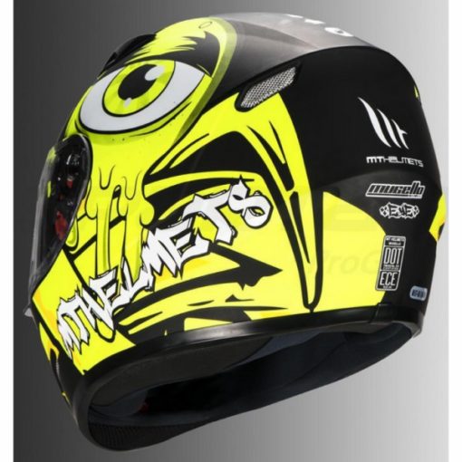 MT Mugello Eye Matt Fluorescent Yellow Full Face Helmet Buy Online in