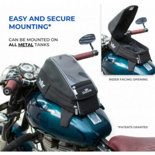 RoadGods Zeon R2 Motorcycle Magnetic Tank Bag With Capsule Rain Cover 4